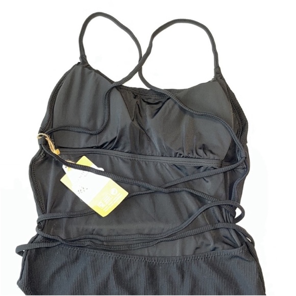 BERLOOK Backless Tie One-Piece Swimsuit Black Sz M - Picture 5 of 12